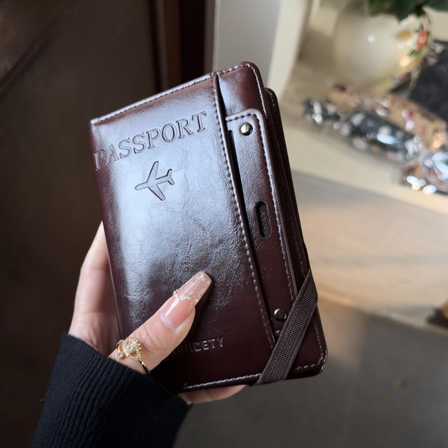 Tech Accessories Travel Bag - Passport Holder and Wallet in One,