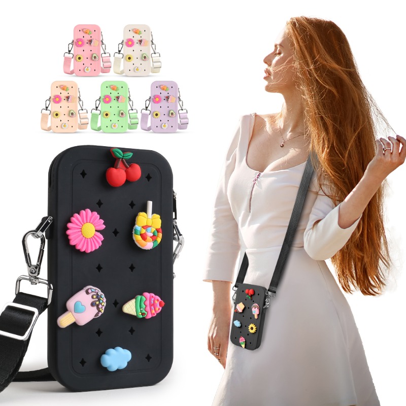 Tech Accessories Travel Bag - Multifunction Portable Silicone Crossbody Bag Waterproof