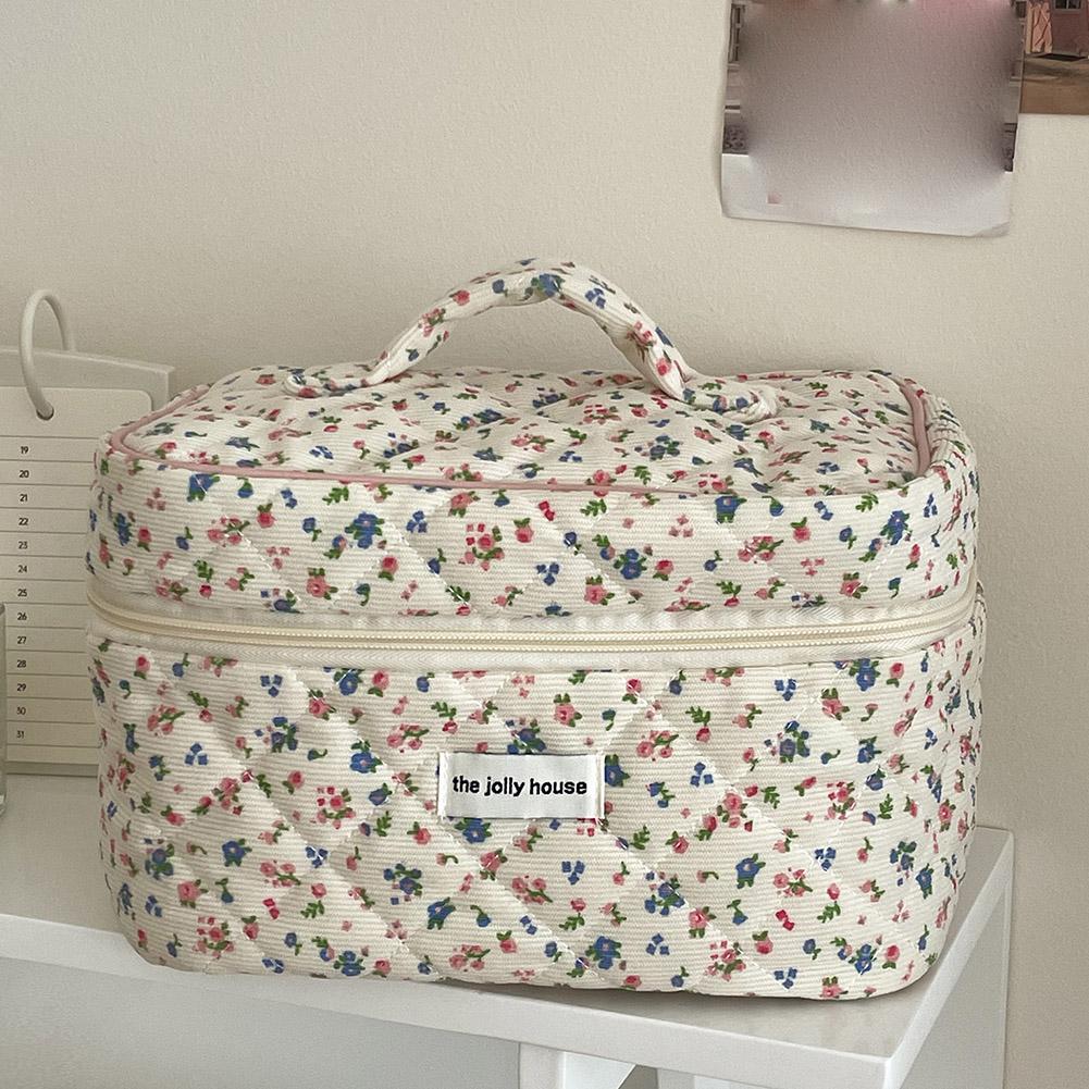 Vintage Floral Quilted Makeup  - Tech Accessories Travel Bag recension och pris