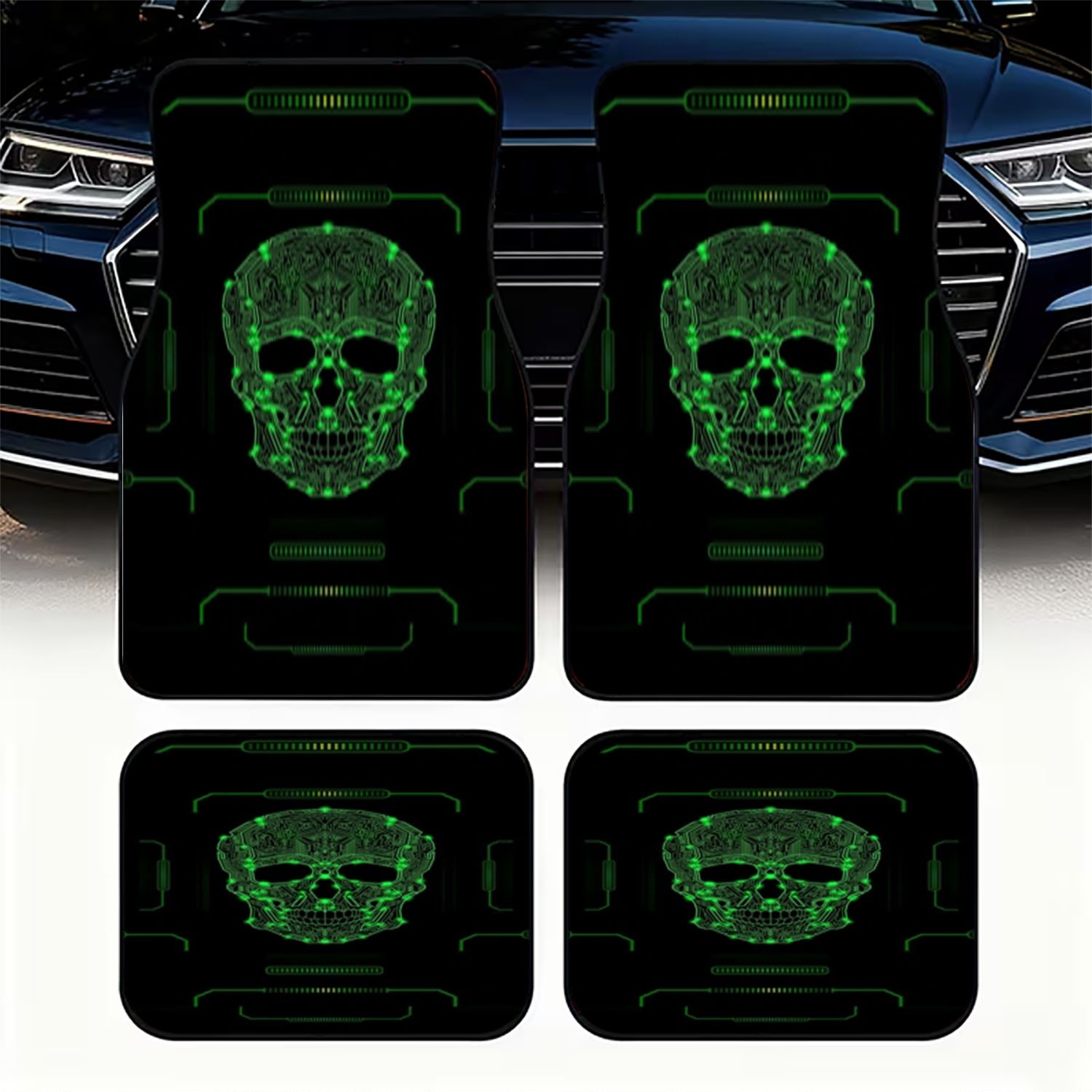 Cyberpunk Skull Car Floor Mats - Tech Accessories Luxury recension och pris