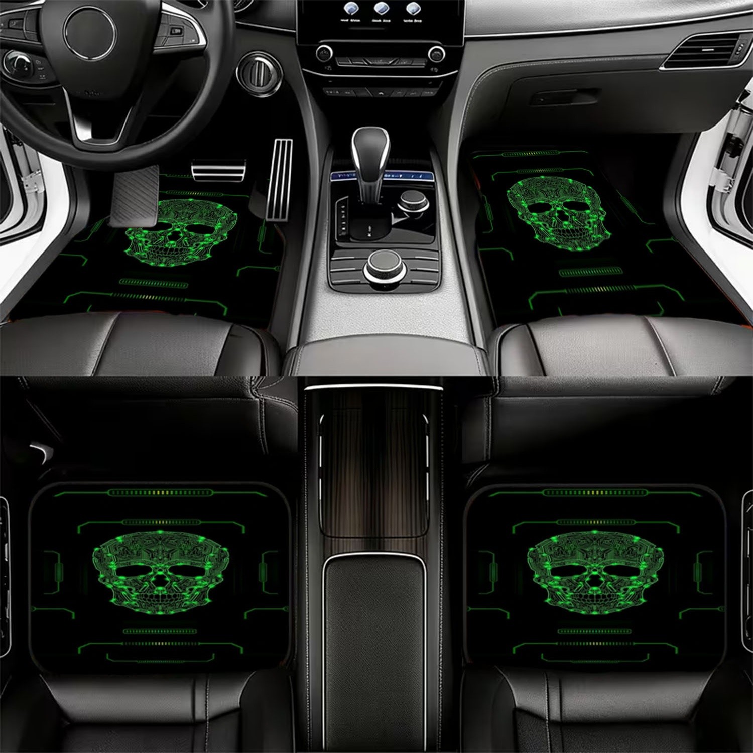 Cyberpunk Skull Car Floor Mats - Tech Accessories Luxury recension och pris