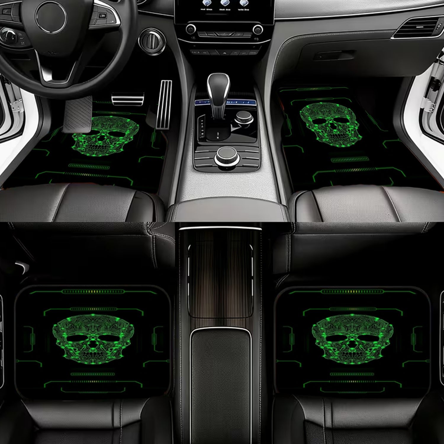 Cyberpunk Skull Car Floor Mats - Tech Accessories Luxury recension och pris