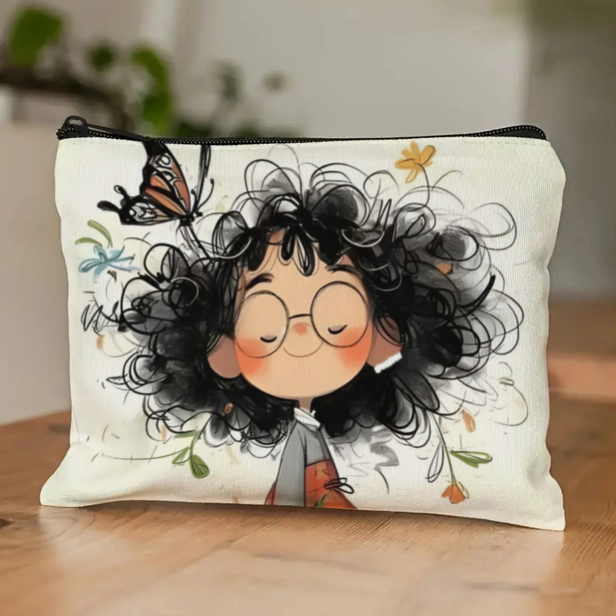 Cartoon Girl Makeup Bag Zipper - Tech Accessories Travel Bag recension och pris