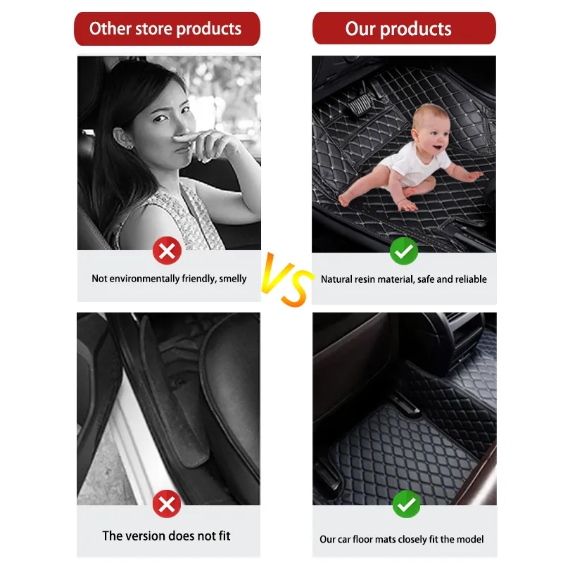 LUXURY Leather Car Floor Mats  - Tech Accessories Luxury recension och pris