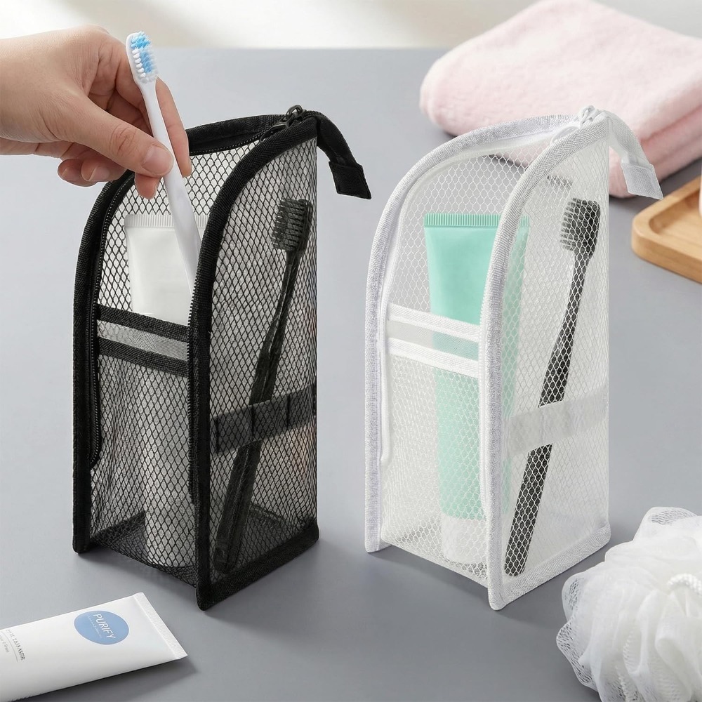 Mesh Toiletry Bag Breathable Q - Tech Accessories Travel Bag recension och pris