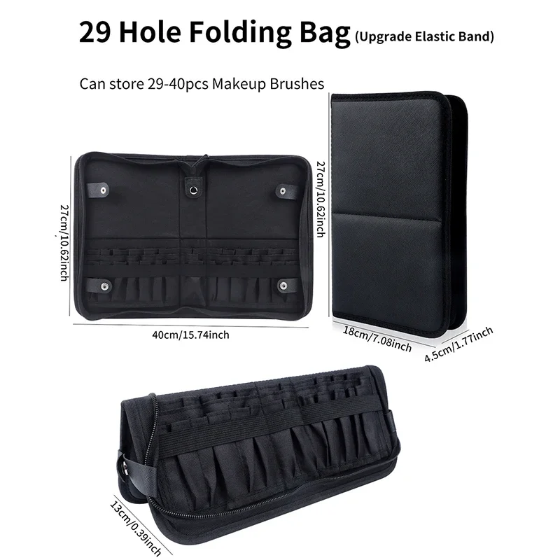 29/23 Holes Foldable Makeup Br - Tech Accessories Travel Bag recension och pris